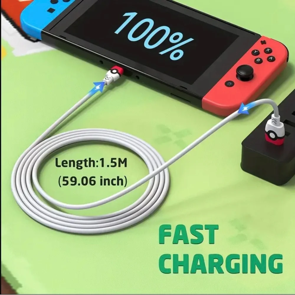 USB C Charging Cable For Nintendo Switch, Cute 4.92ft Fast Charger Cord